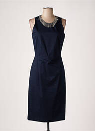 Robe mi-longue sans manche sans manche bleu BLUBIANCO femme