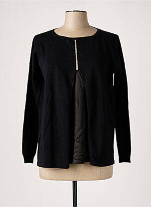 Pull finition bords-côtes manches longues noir FABIANA FILIPPI femme