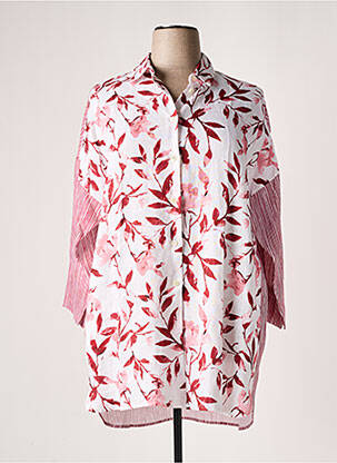 Tunique manches longues imprimé fantaisie rose WHYCI MILANO femme