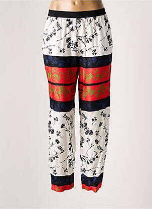 Pantalon droit taille élastique taille normale blanc PIER ANTONIO GASPARI femme