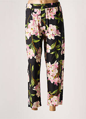Pantalon droit tissage popeline taille normale noir SHIRTAPORTER femme