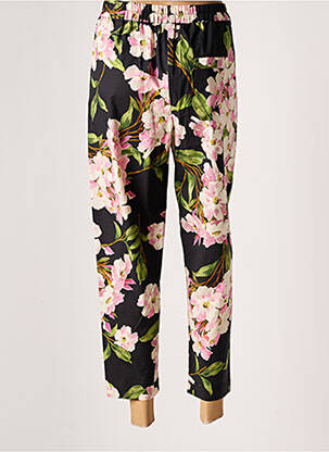 Pantalon droit tissage popeline taille normale noir SHIRTAPORTER femme