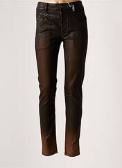 Pantalon slim marron HIGH pour femme seconde vue