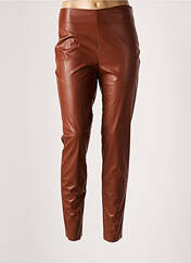 Pantalon slim marron PIER ANTONIO GASPARI pour femme seconde vue