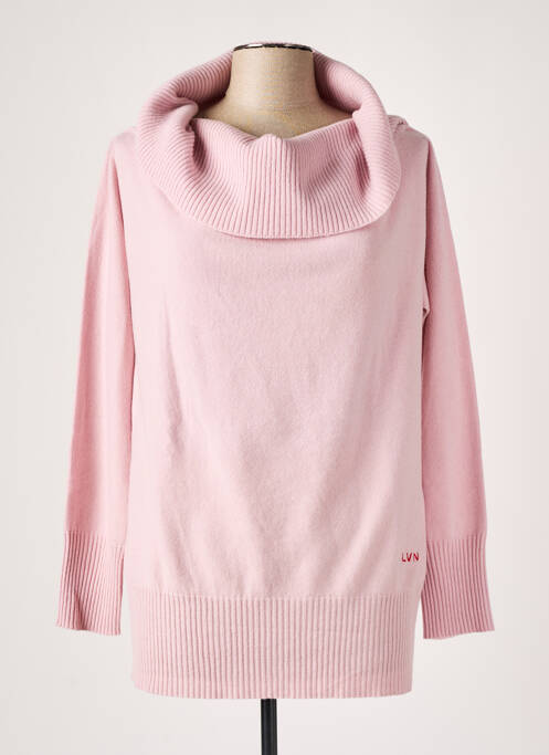 Pull col roulé rose LIVIANA CONTI pour femme