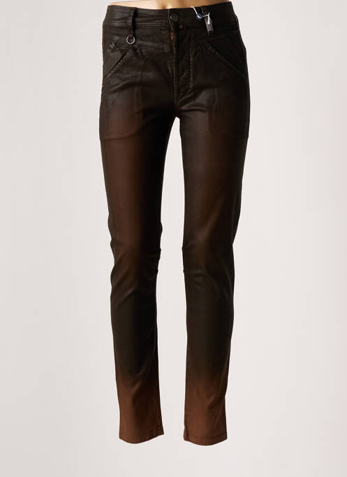 Pantalon slim marron HIGH pour femme