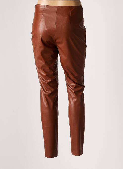 Pantalon slim marron PIER ANTONIO GASPARI pour femme