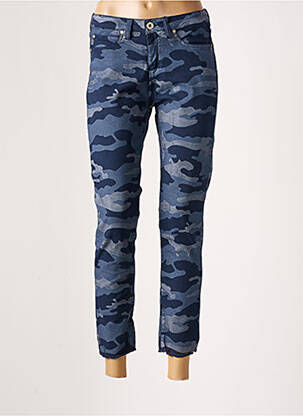 Pantalon 7/8 stretch taille basse bleu DENIM STUDIO femme
