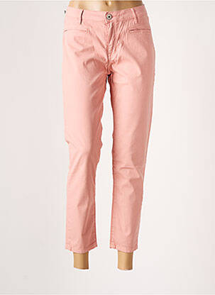 Pantalon 7/8 stretch taille basse rose DENIM STUDIO femme