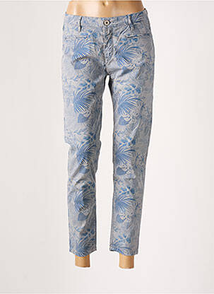 Pantalon 7/8 stretch taille basse bleu DENIM STUDIO femme