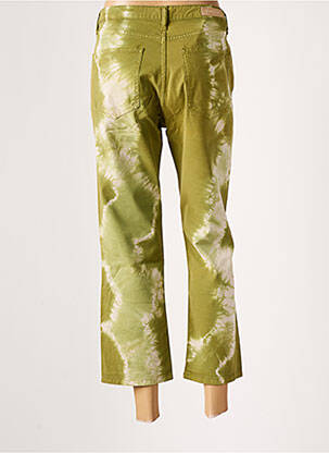 Jeans coupe droite stretch taille normale vert DENIM STUDIO femme