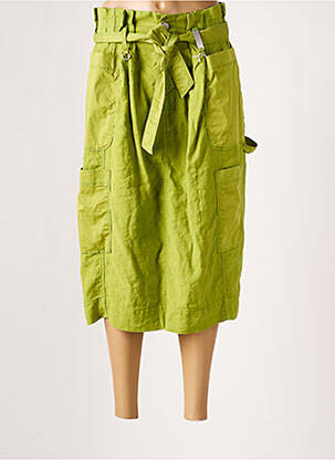 Jupe mi-longue taille haute vert HIGH femme