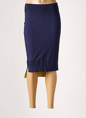 Jupe mi-longue stretch bleu LIVIANA CONTI femme