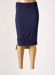 Jupe mi-longue taille haute bleu LIVIANA CONTI femme