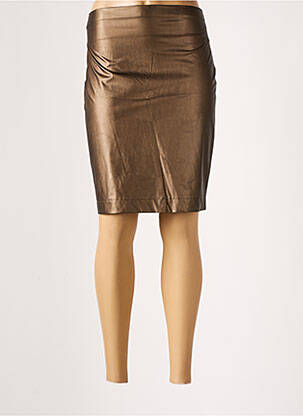 Jupe mi-longue stretch marron PIER ANTONIO GASPARI femme