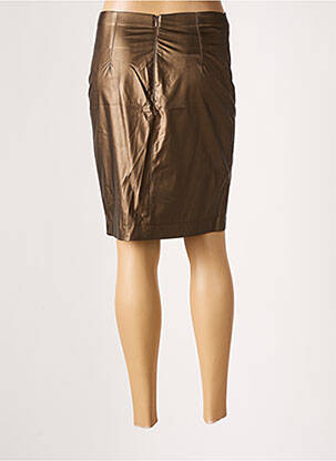 Jupe mi-longue stretch marron PIER ANTONIO GASPARI femme