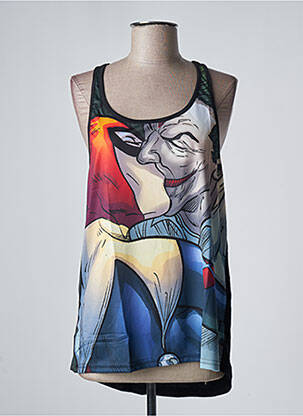 Débardeur stretch sans manche noir BATMAN femme