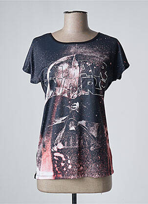 T-shirt imprimé fantaisie manches courtes noir STAR WARS femme