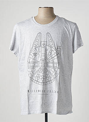 T-shirt stretch manches courtes gris STAR WARS homme