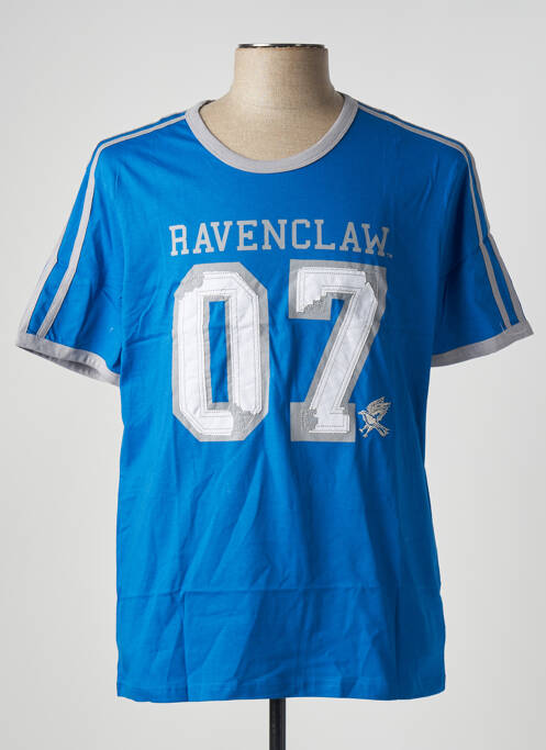 T-shirt stretch manches courtes bleu HARRY POTTER homme