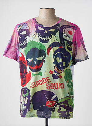T-shirt stretch manches courtes rose DC homme
