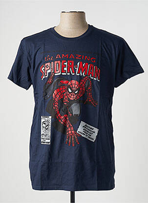 T-shirt stretch manches courtes bleu MARVEL homme