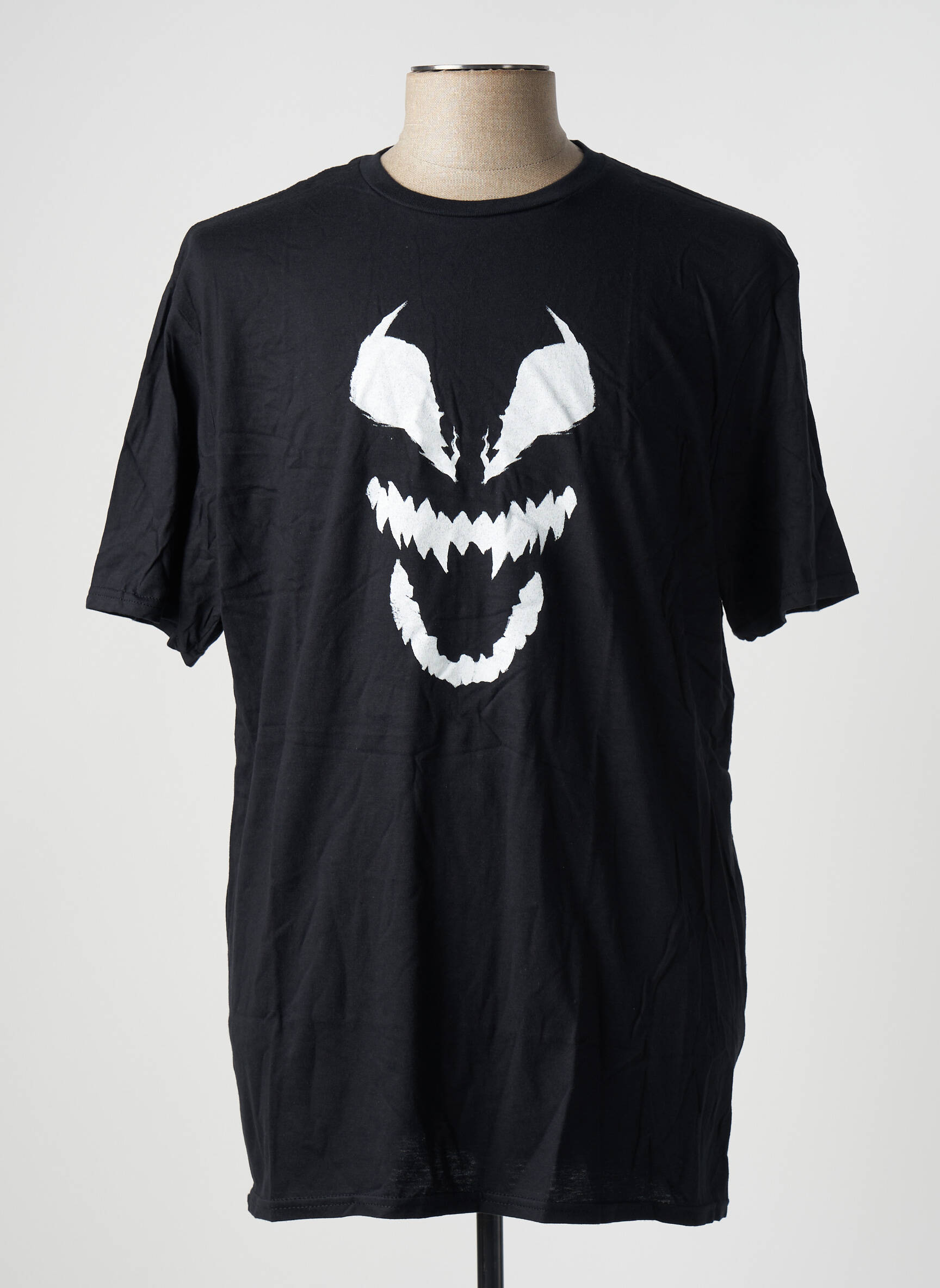 T-shirt stretch manches courtes noir MARVEL homme