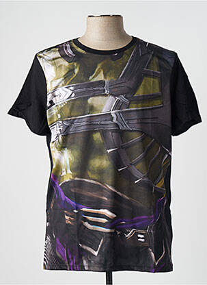 T-shirt stretch manches courtes noir MARVEL homme