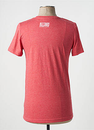 T-shirt tissage chiné manches courtes rouge JINX homme