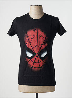 T-shirt stretch manches courtes noir MARVEL homme