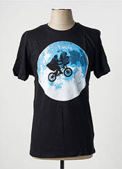 T-shirt noir E.T. pour homme seconde vue
