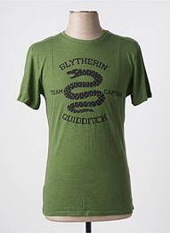 T-shirt stretch manches courtes vert HARRY POTTER homme