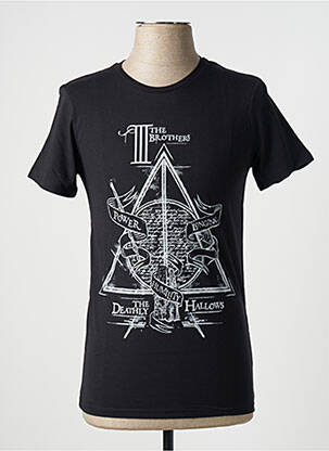T-shirt stretch manches courtes noir HARRY POTTER homme