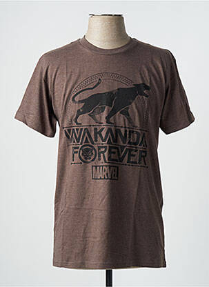 T-shirt stretch manches courtes marron MARVEL homme