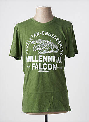 T-shirt stretch manches courtes vert MARVEL homme