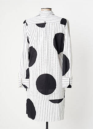 Robe mi-longue manches longues manches longues blanc MANILA GRACE femme