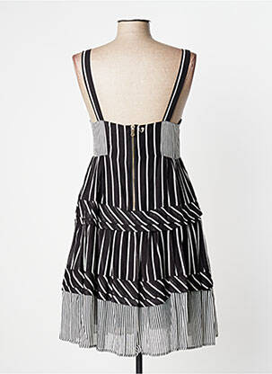 Robe mi-longue fermeture zippée au dos fines bretelles noir TWINSET femme