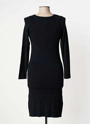 Robe pull coupe cintrée manches longues noir BLEU BLANC ROUGE femme