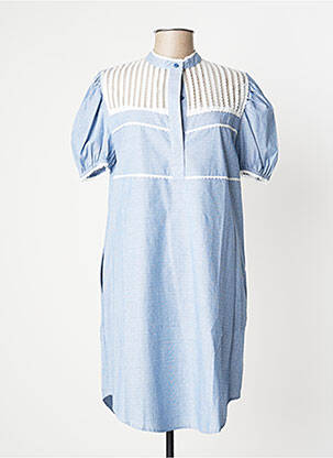 Robe courte manches courtes manches courtes bleu TWINSET femme