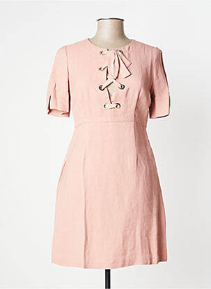 Robe courte manches courtes manches courtes rose TWINSET femme