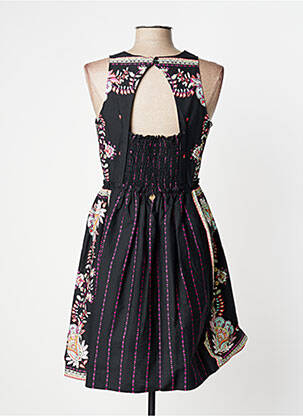 Robe mi-longue imprimé fleurs sans manche noir TWINSET femme