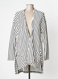 Gilet manches longues col v blanc MANILA GRACE femme