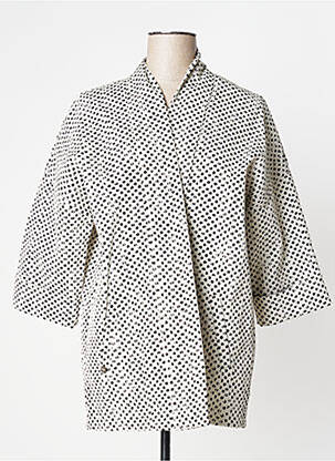 Veste kimono manches 3/4 blanc MANILA GRACE femme