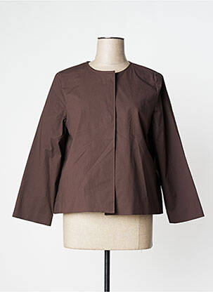 Veste casual col rond marron NIU femme