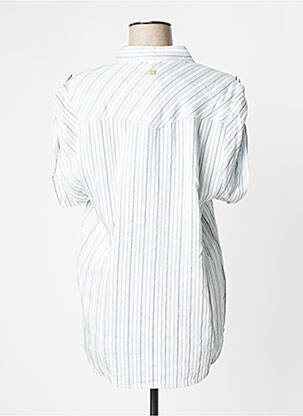 Chemisier poches poitrine manches courtes bleu MANILA GRACE femme