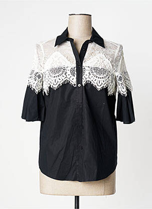 Chemisier coupe droite manches courtes noir TWINSET femme