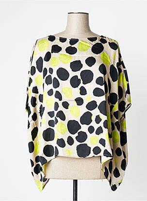 Blouse imprimé fantaisie manches 3/4 beige MANILA GRACE femme