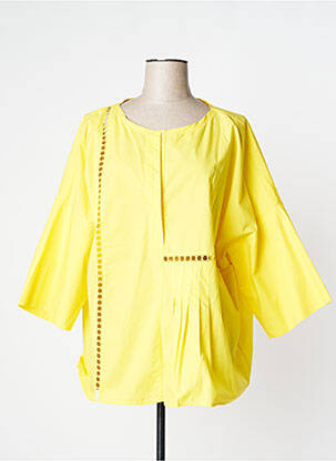 Tunique manches longues col v jaune MANILA GRACE femme