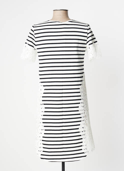 Robe mi-longue manches courtes manches courtes blanc TWINSET femme