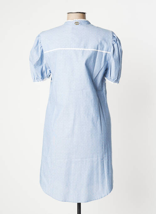 Robe courte manches courtes manches courtes bleu TWINSET femme
